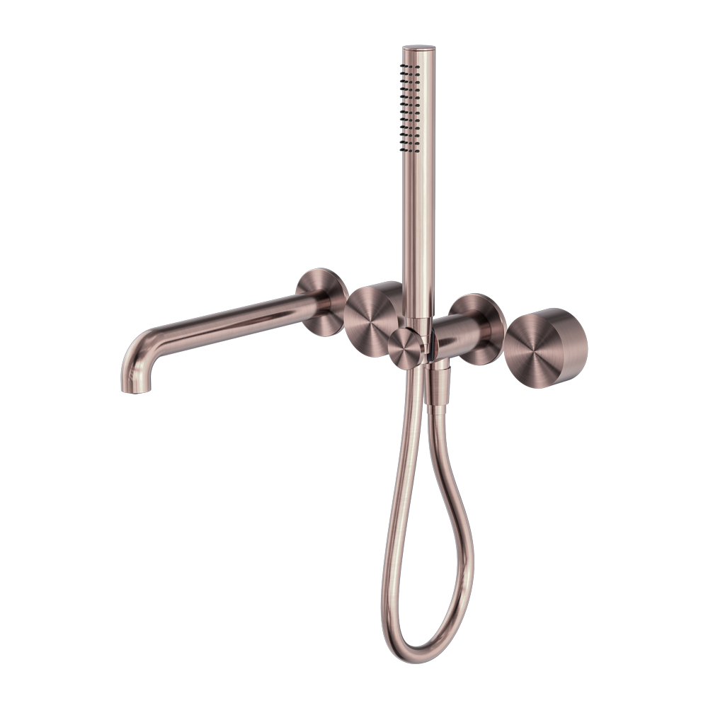 KARA PROGRESSIVE SHOWER SYSTEM SEPARATE PLATE WITH SPOUT 230/250MM BRUSHED BRONZE