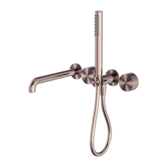 KARA PROGRESSIVE SHOWER SYSTEM SEPARATE PLATE WITH SPOUT 230/250MM BRUSHED BRONZE