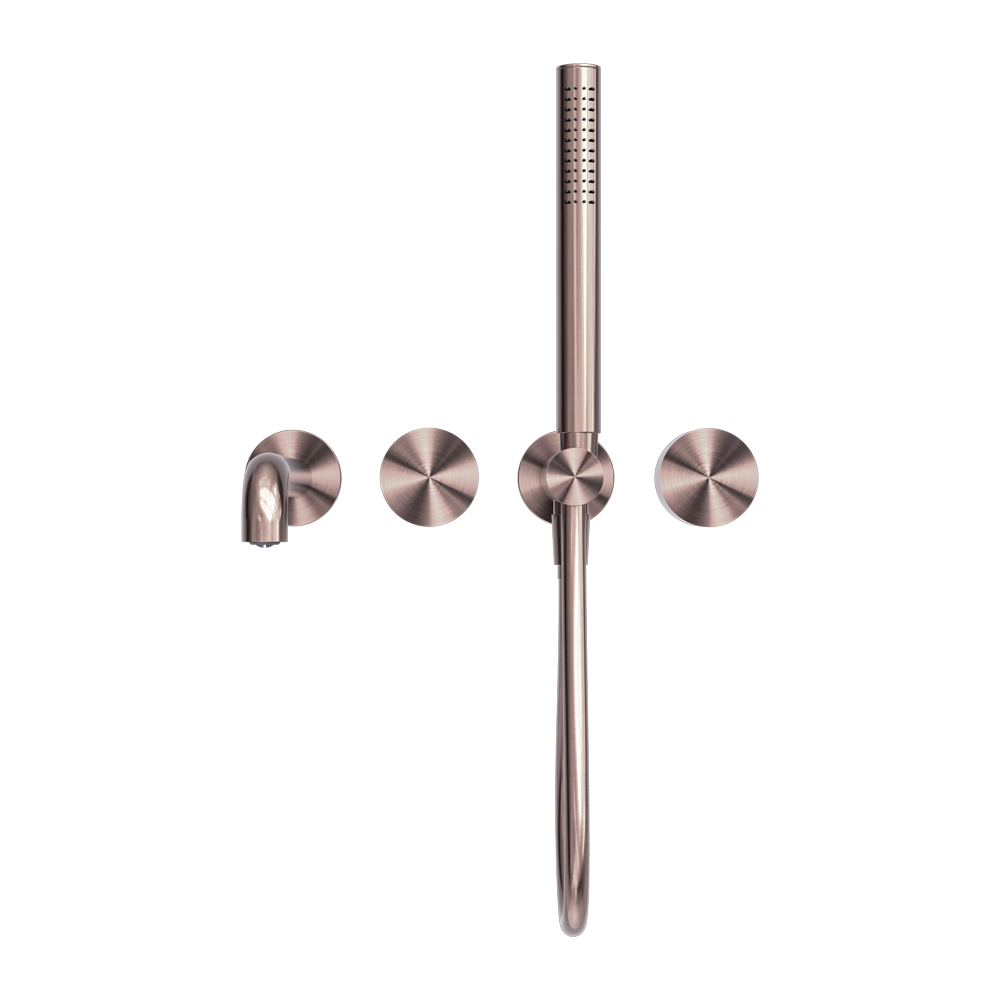 KARA PROGRESSIVE SHOWER SYSTEM SEPARATE PLATE WITH SPOUT 230/250MM BRUSHED BRONZE