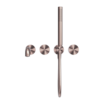 Kara Progressive Shower System Separate Plate With Spout 230/250MM Brushed Bronze