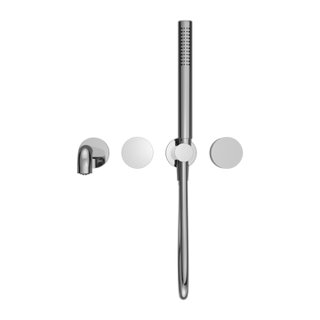 Kara Progressive Shower System Separate Plate With Spout 230/250MM Chrome — Chrome & Stainless