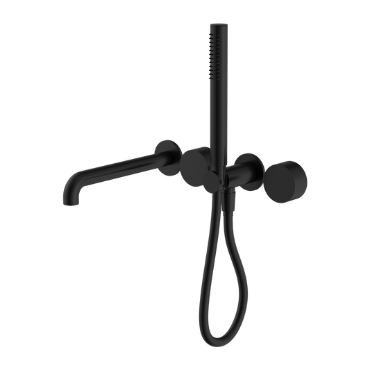KARA PROGRESSIVE SHOWER SYSTEM SEPARATE PLATE WITH SPOUT 230/250MM MATTE BLACK