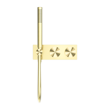 Kara Progressive Shower System Brushed Gold — Gold & Brass