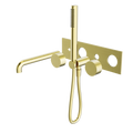 KARA PROGRESSIVE SHOWER SYSTEM WITH SPOUT 230/250MM TRIM KITS ONLY BRUSHED GOLD