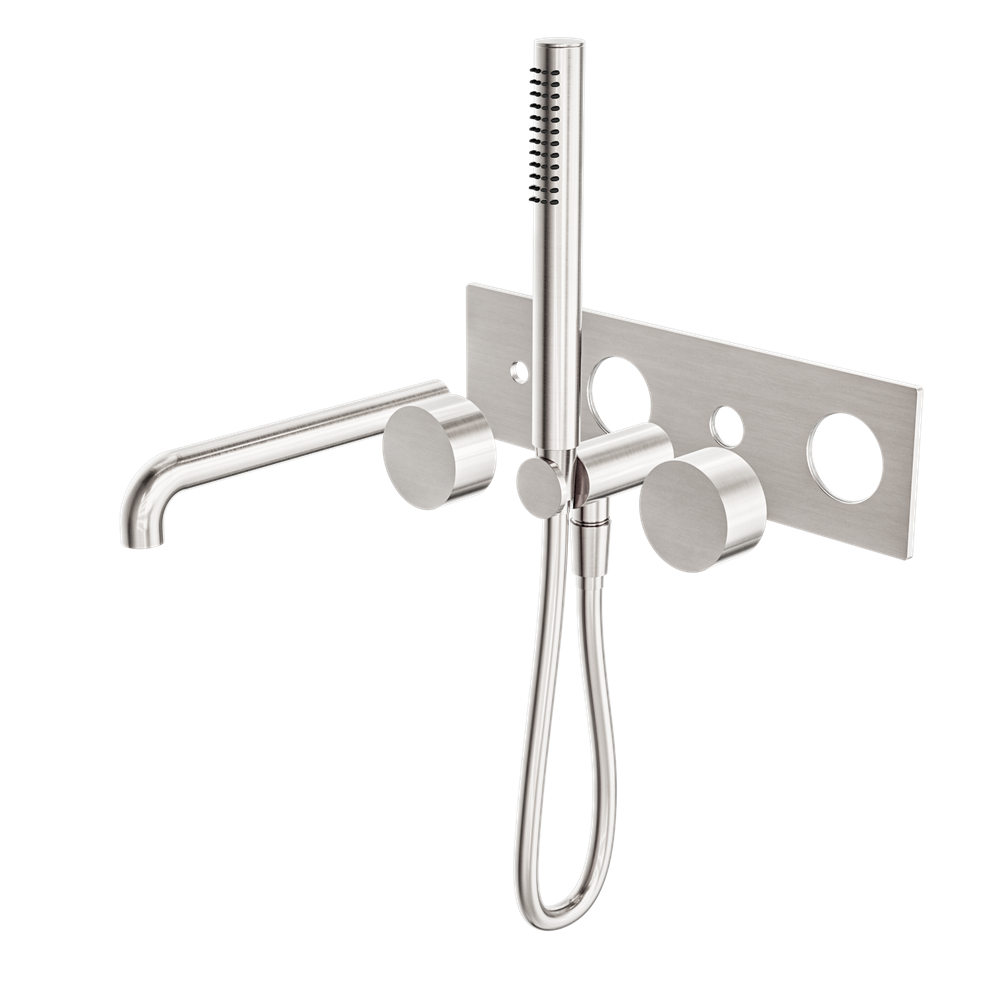 KARA PROGRESSIVE SHOWER SYSTEM WITH SPOUT 230/250MM TRIM KITS ONLY BRUSHED NICKEL