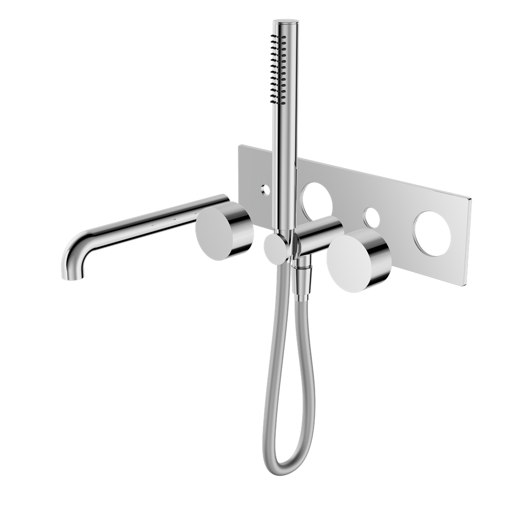 KARA PROGRESSIVE SHOWER SYSTEM WITH SPOUT 230/250MM TRIM KITS ONLY CHROME