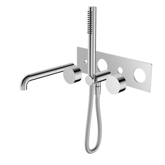 KARA PROGRESSIVE SHOWER SYSTEM WITH SPOUT 230/250MM TRIM KITS ONLY CHROME