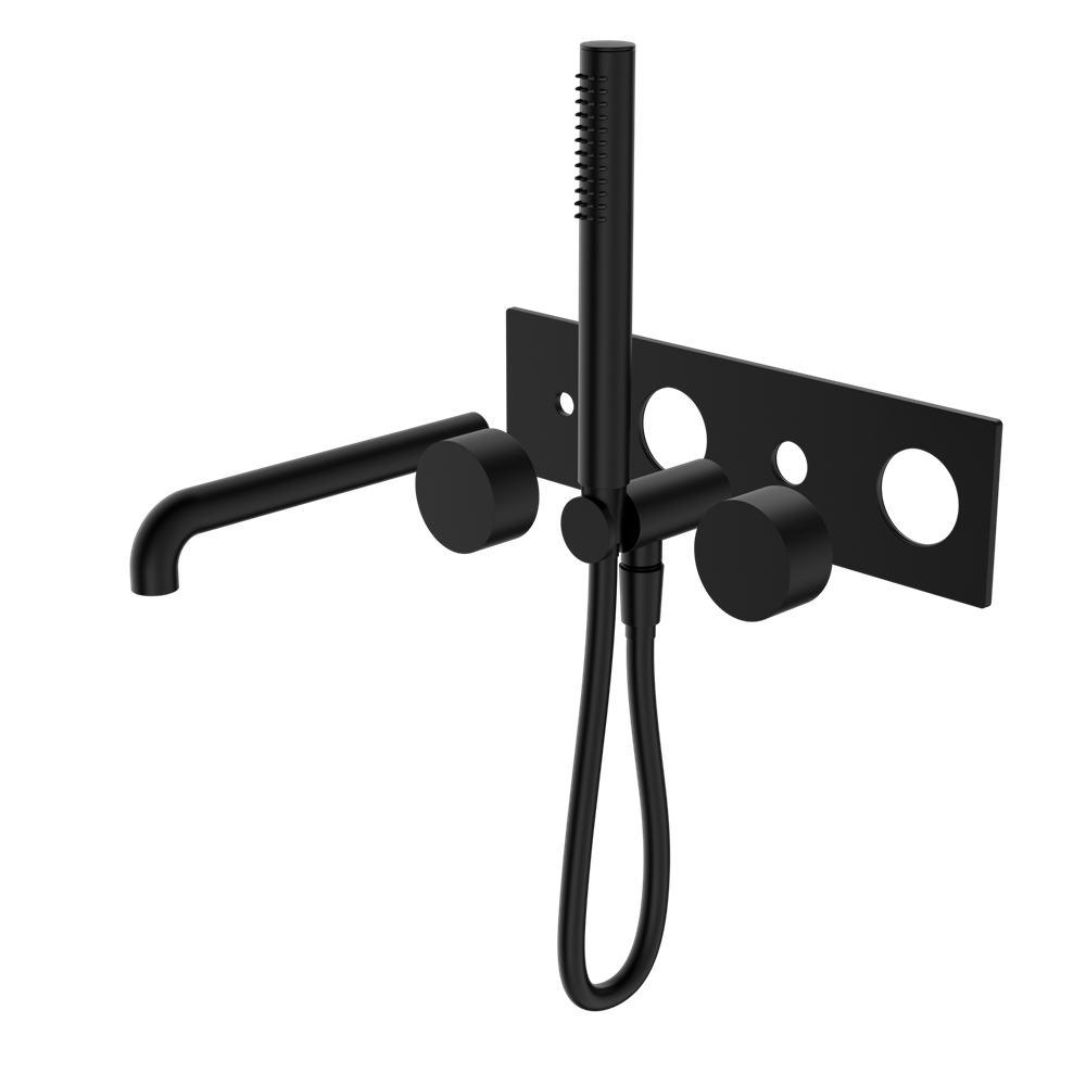 KARA PROGRESSIVE SHOWER SYSTEM WITH SPOUT 230/250MM TRIM KITS ONLY MATTE BLACK