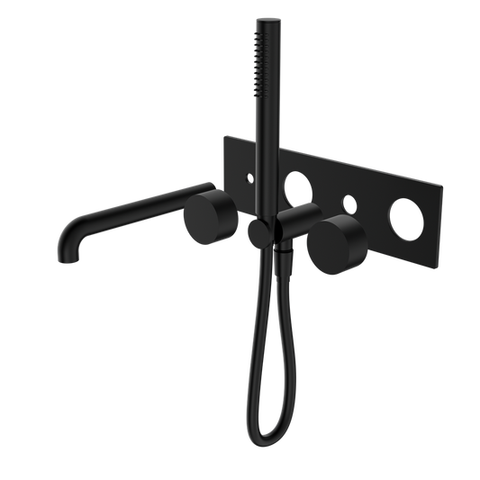KARA PROGRESSIVE SHOWER SYSTEM WITH SPOUT 230/250MM TRIM KITS ONLY MATTE BLACK
