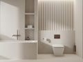 KARA PROGRESSIVE SHOWER SYSTEM SEPARATE PLATE WITH SPOUT 230/250MM BRUSHED BRONZE