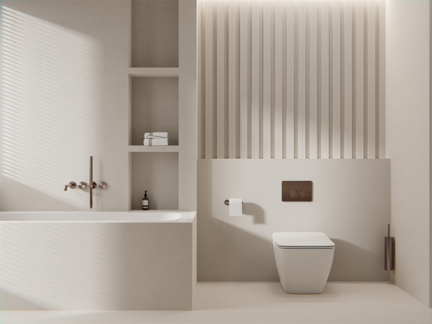 KARA PROGRESSIVE SHOWER SYSTEM SEPARATE PLATE WITH SPOUT 230/250MM BRUSHED BRONZE