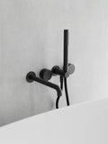 KARA PROGRESSIVE SHOWER SYSTEM SEPARATE PLATE WITH SPOUT 230/250MM MATTE BLACK