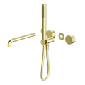 KARA PROGRESSIVE SHOWER SYSTEM SEPARATE PLATE WITH SPOUT 230/250MM TRIM KITS ONLY BRUSHED GOLD