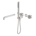 KARA PROGRESSIVE SHOWER SYSTEM SEPARATE PLATE WITH SPOUT 230/250MM TRIM KITS ONLY BRUSHED NICKEL