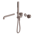 KARA PROGRESSIVE SHOWER SYSTEM SEPARATE PLATE WITH SPOUT 230/250MM TRIM KITS ONLY BRUSHED BRONZE