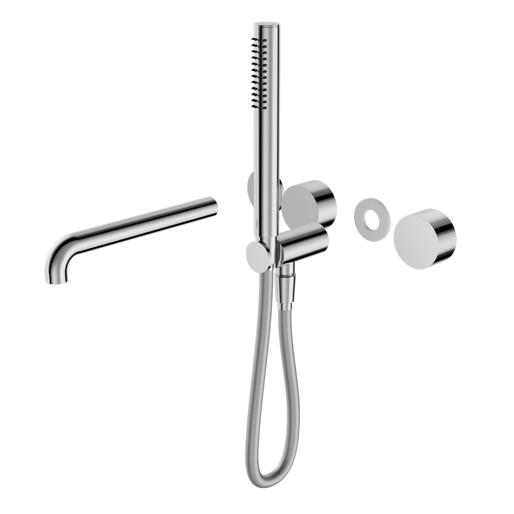 KARA PROGRESSIVE SHOWER SYSTEM SEPARATE PLATE WITH SPOUT 230/250MM TRIM KITS ONLY CHROME