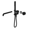 KARA PROGRESSIVE SHOWER SYSTEM SEPARATE PLATE WITH SPOUT 230/250MM TRIM KITS ONLY MATTE BLACK