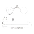 KARA PROGRESSIVE WALL BASIN/BATH SET 120/160/185/230/260MM MATTE BLACK