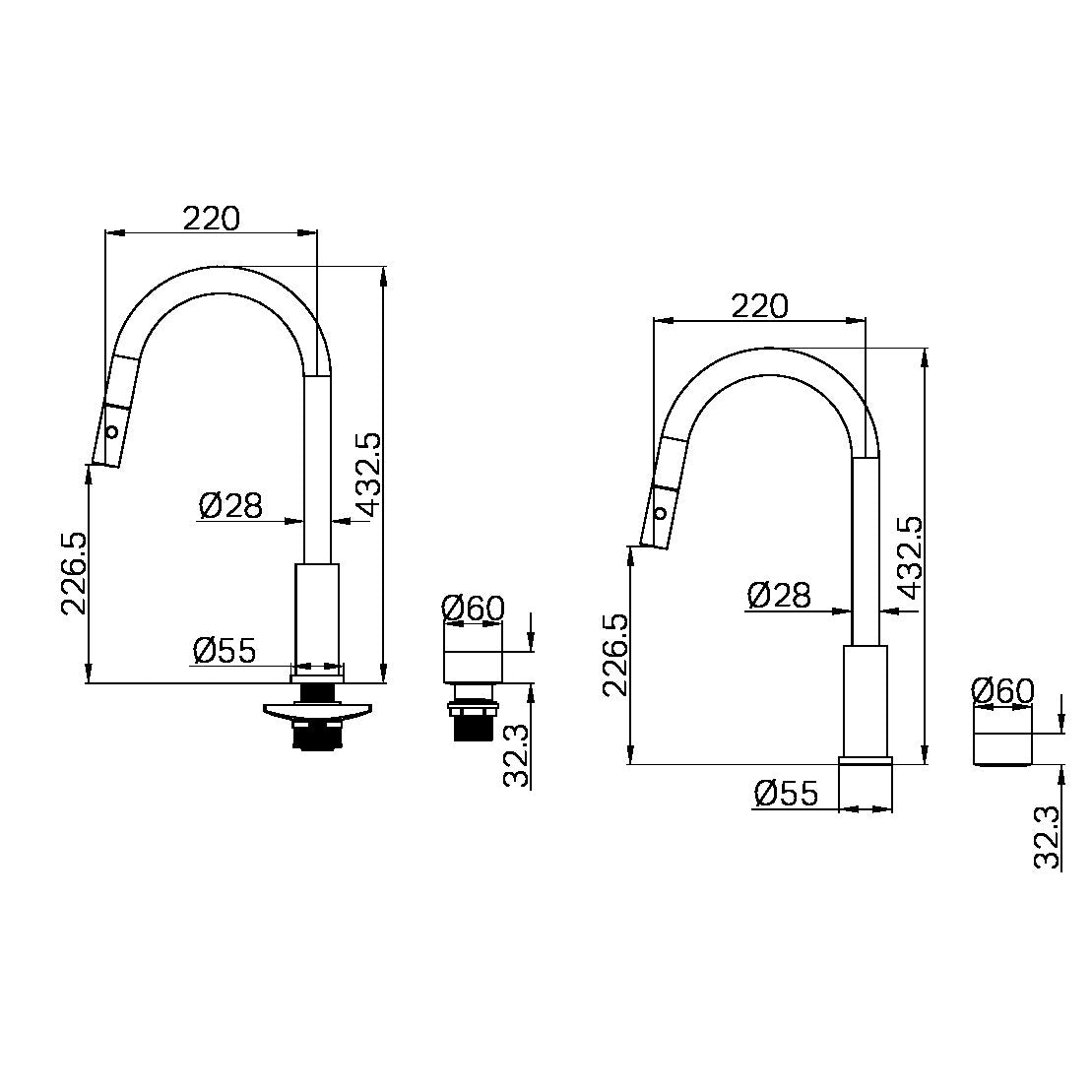 KARA PROGRESSIVE PULL OUT KITCHEN SET BRUSHED BRONZE