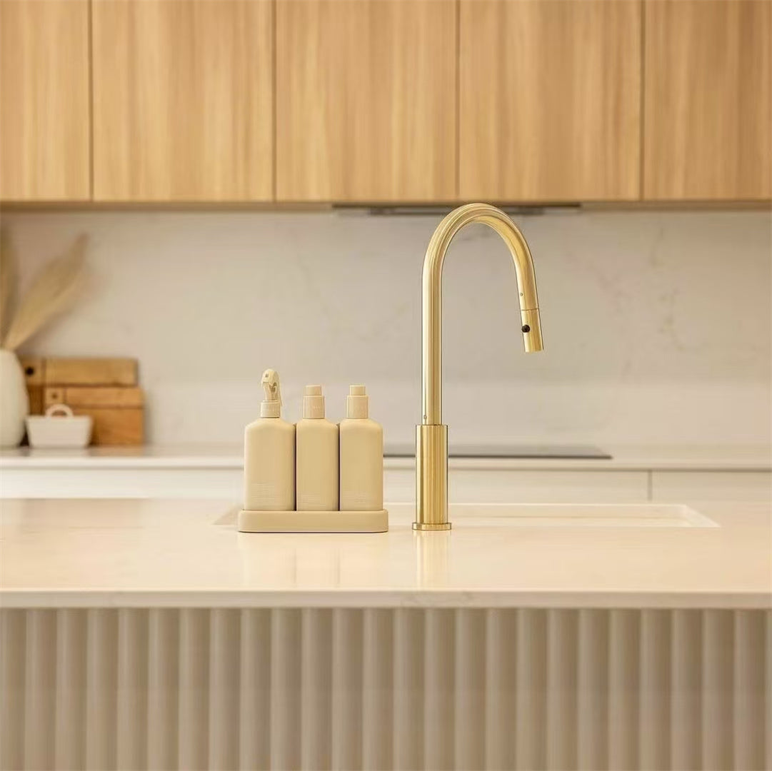KARA PROGRESSIVE PULL OUT KITCHEN SET BRUSHED GOLD