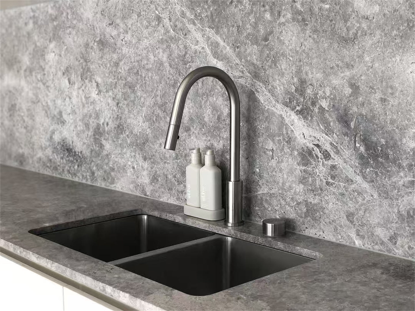 KARA PROGRESSIVE PULL OUT KITCHEN SET GUN METAL