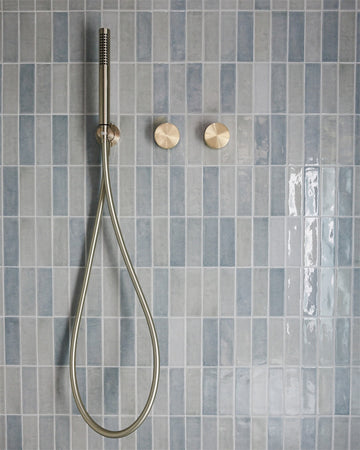 Slim Shower On Bracket Chrome (NR307CH) Brushed Gold — Gold & Brass, Hand Held Showers