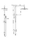 DOLCE ROUND TWIN SHOWER WITH SLIM HAND SHOWER CHROME (NR280705CSCH)