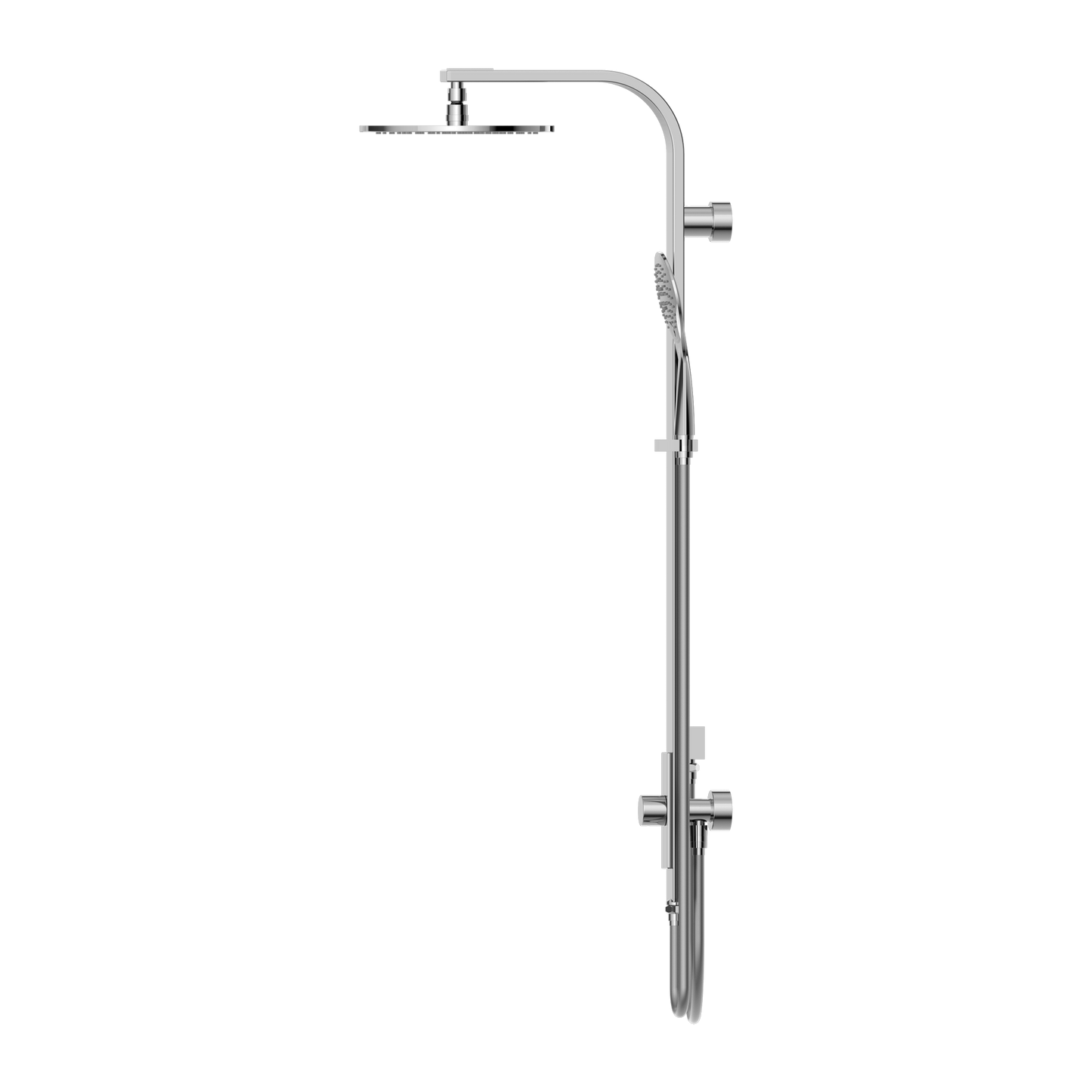 ASTRA RAIN ROUND TWIN SHOWER DOUBLE HOSE CHROME (NR281305BCH)
