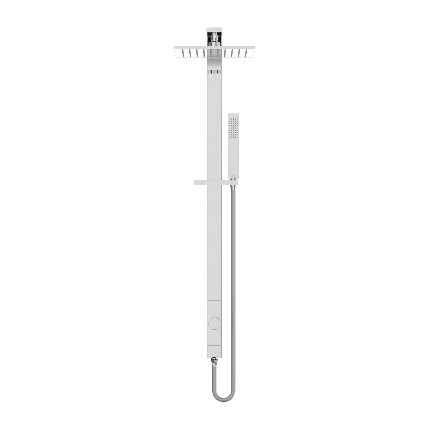 ASTRA RAIN SQUARE TWIN SHOWER SINGLE HOSE CHROME (NR281305CCH)