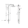ASTRA RAIN SQUARE TWIN SHOWER SINGLE HOSE CHROME (NR281305CCH)