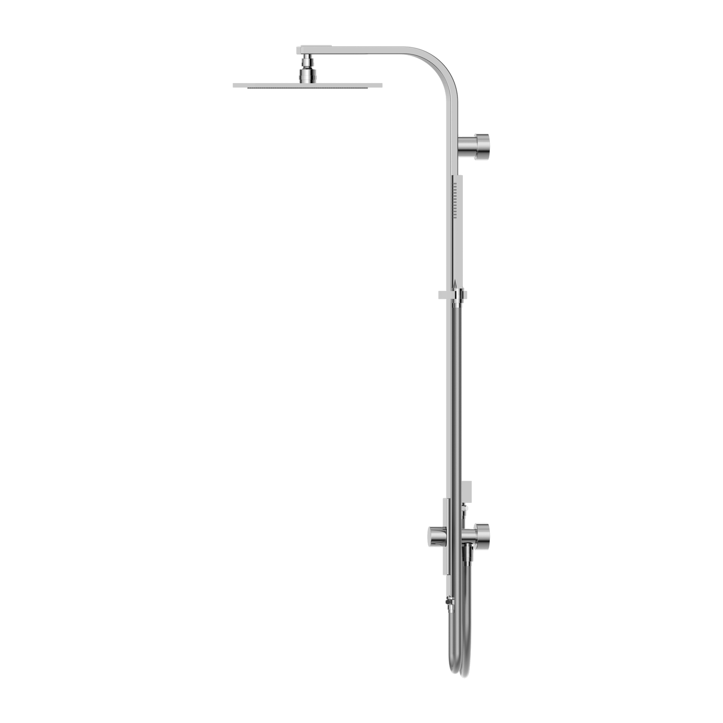 ASTRA RAIN SQUARE TWIN SHOWER DOUBLE HOSE CHROME (NR281305DCH)