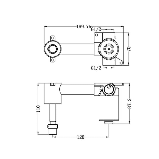 KARA/OPAL PROGRESSIVE WALL BASIN SET BODY ONLY (NR29237)
