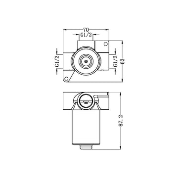 Kara/Opal Progressive Shower Mixer Body Only (NR29238)