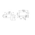ECCO WALL BASIN/BATH MIXER TRIM KITS ONLY BRUSHED GOLD