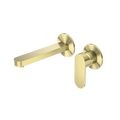 ECCO WALL BASIN/BATH MIXER SEPARATE BACK PLATE BRUSHED GOLD