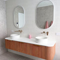ECCO WALL BASIN/BATH MIXER SEPARATE BACK PLATE BRUSHED GOLD