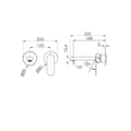 ECCO WALL BASIN/BATH MIXER SEPARATE BACK PLATE TRIM KITS ONLY BRUSHED GOLD