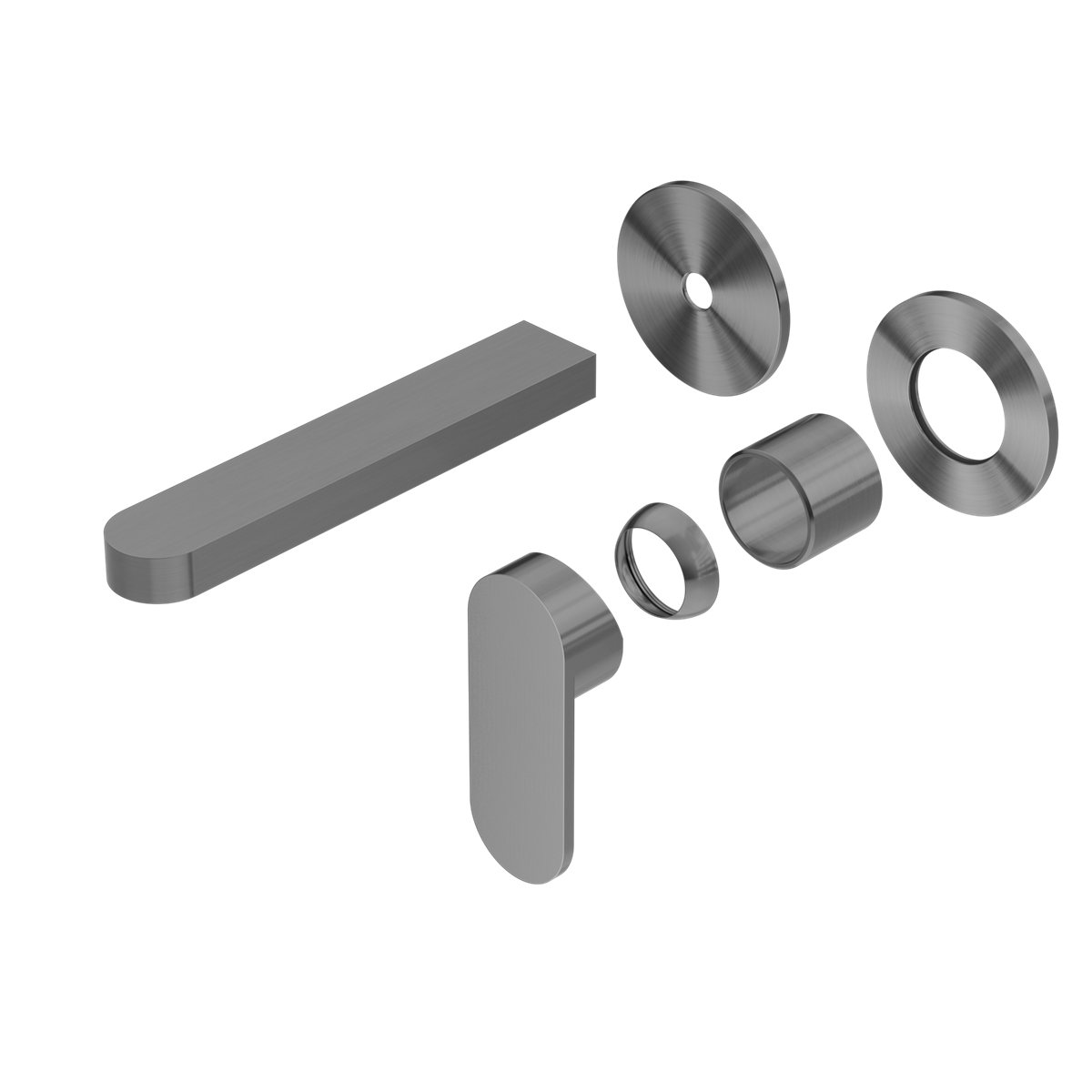 ECCO WALL BASIN/BATH MIXER SEPARATE BACK PLATE TRIM KITS ONLY GM (NR301310BTGM) GUN METAL