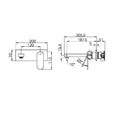 ECCO WALL BASIN/BATH MIXER BG (NR301310ABG) BRUSHED GOLD