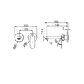 ECCO WALL BASIN/BATH MIXER SEPARATE BACK PLATE TRIM KITS ONLY BRUSHED NICKEL