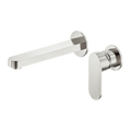 ECCO WALL BASIN/BATH MIXER SEPARATE BACK PLATE 60MM BRUSHED NICKEL
