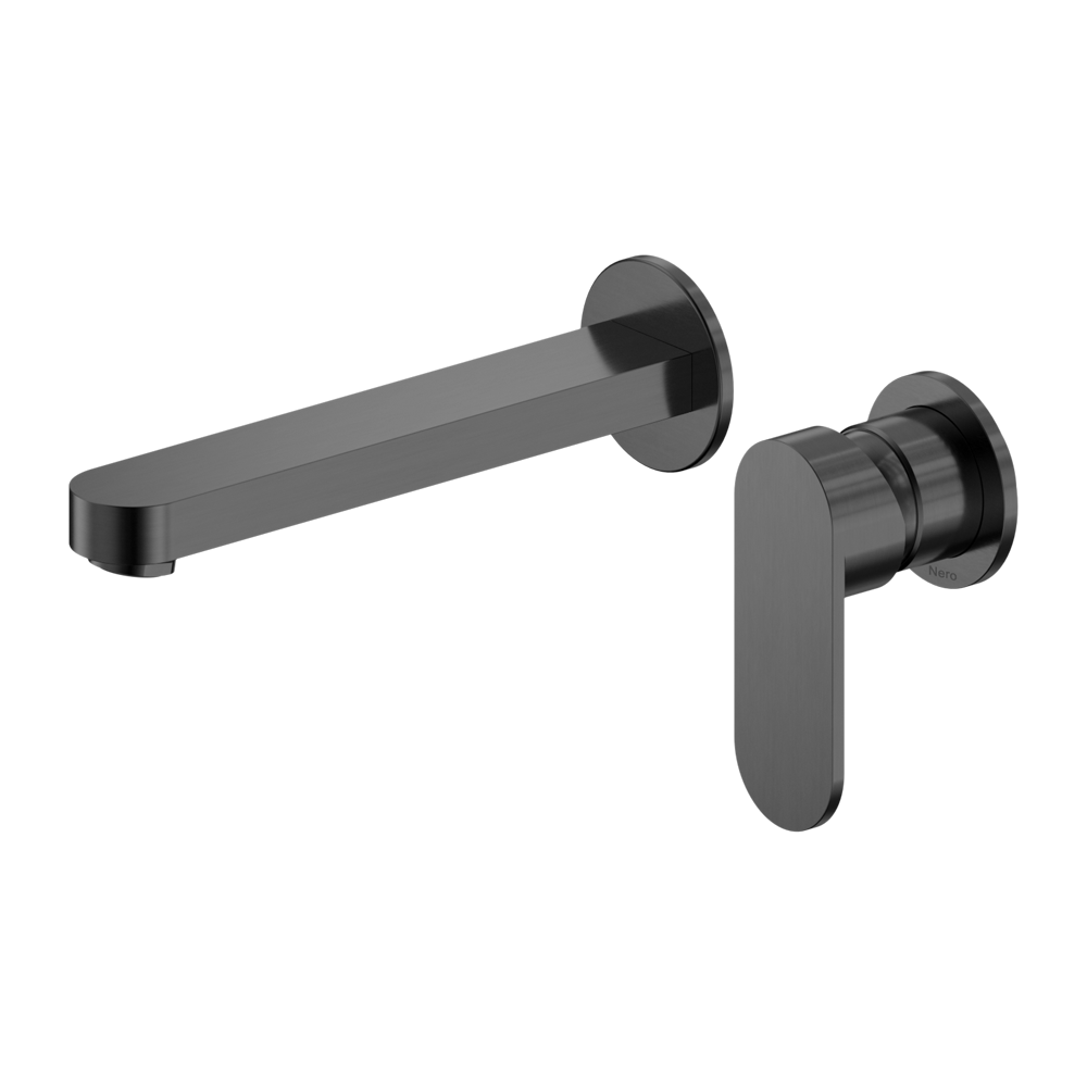 ECCO WALL BASIN/BATH MIXER SEPARATE BACK PLATE 60MM GUN METAL