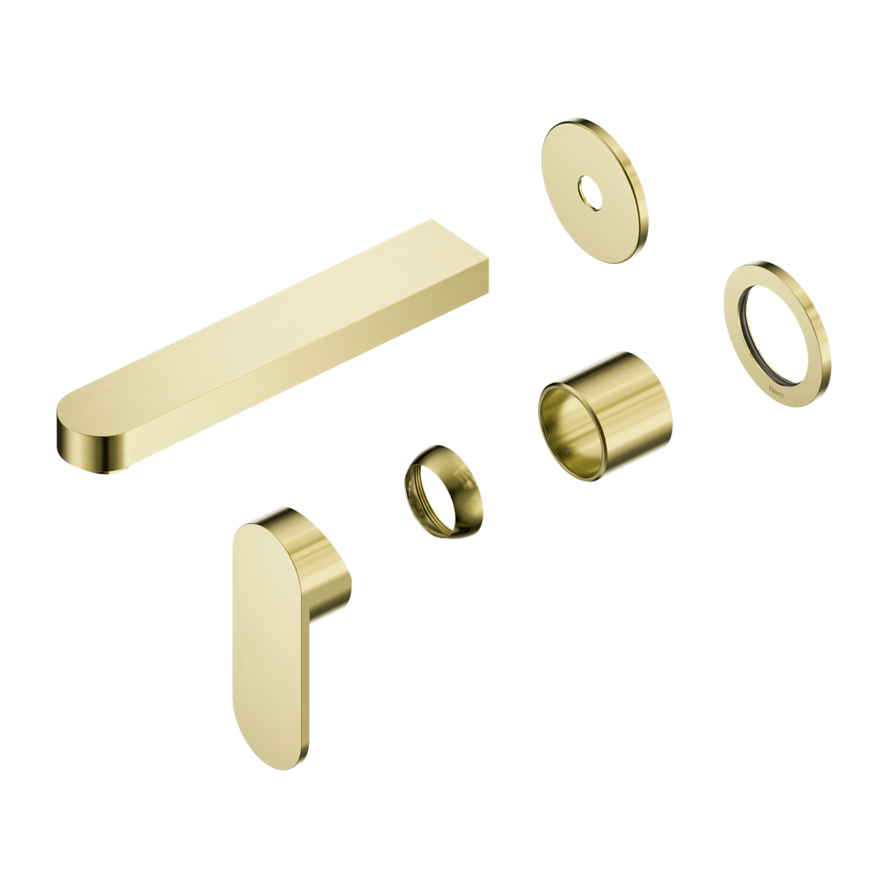 ECCO WALL BASIN/BATH MIXER SEPARATE BACK PLATE 60MM TRIM KITS ONLY BRUSHED GOLD