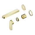 ECCO WALL BASIN/BATH MIXER SEPARATE BACK PLATE 60MM TRIM KITS ONLY BRUSHED GOLD