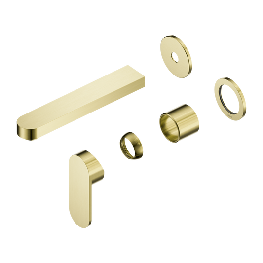 ECCO WALL BASIN/BATH MIXER SEPARATE BACK PLATE 60MM TRIM KITS ONLY BRUSHED GOLD