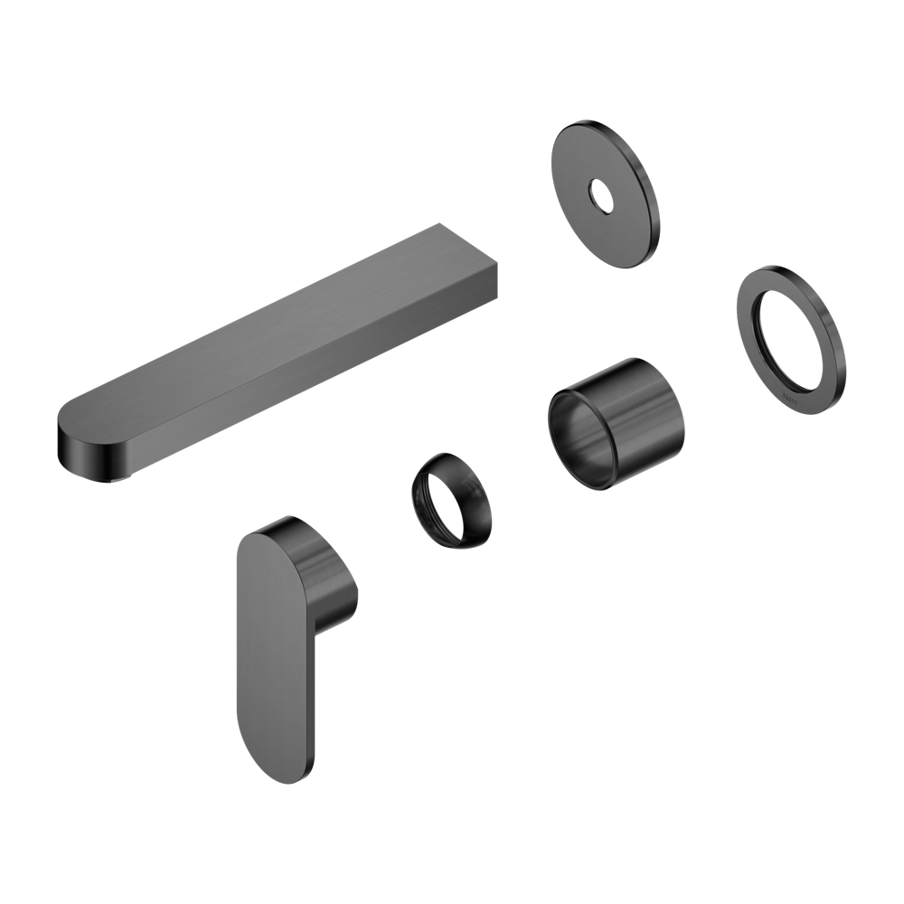 ECCO WALL BASIN/BATH MIXER SEPARATE BACK PLATE 60MM TRIM KITS ONLY GUN METAL