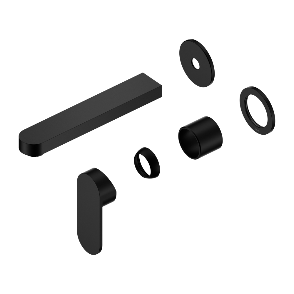 ECCO WALL BASIN/BATH MIXER SEPARATE BACK PLATE 60MM TRIM KITS ONLY MATTE BLACK