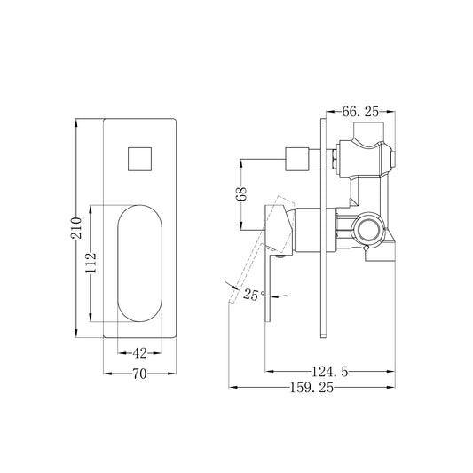 ECCO SHOWER MIXER GUN METAL