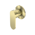 ECCO SHOWER MIXER 80MM ROUND PLATE BRUSHED GOLD
