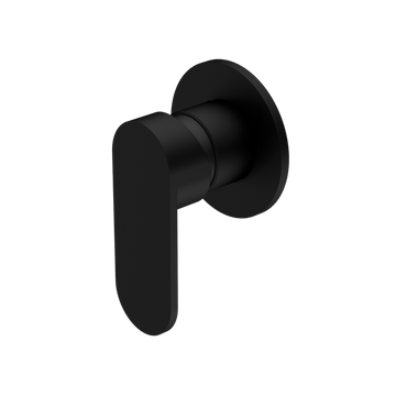 Ecco Shower Mixer 80MM Round Plate Matte Black